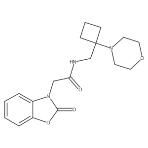 N-{[1-(morpholin-4-yl)cyclobutyl]methyl}-2-(2-oxo-2,3-dihydro-1,3-benzoxazol-3-yl)acetamide Structure
