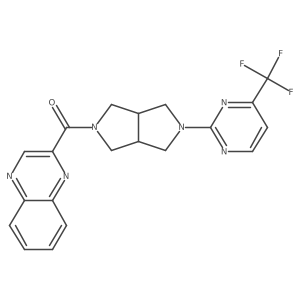 2-{5-[4-(Trifluoromethyl)pyrimidin-2-yl]-octahydropyrrolo[3,4-c]pyrrole-2-carbonyl}quinoxaline结构式