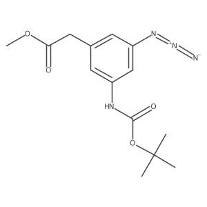 Methyl 2-(3-azido-5-{[(tert-butoxy)carbonyl]amino}phenyl)acetate Structure