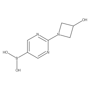 (2-(3-Hydroxyazetidin-1-yl)pyrimidin-5-yl)boronic acid Structure