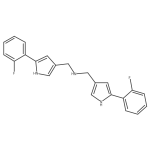 Bis((5-(2-fluorophenyl)-1H-pyrrol-3-yl)methyl)amine结构式