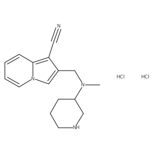2-{[Methyl(piperidin-3-yl)amino]methyl}indolizine-1-carbonitrile dihydrochloride Structure