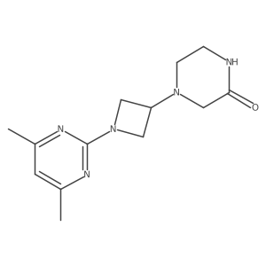 4-[1-(4,6-Dimethylpyrimidin-2-yl)azetidin-3-yl]piperazin-2-one结构式