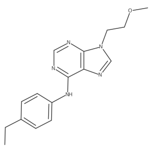 N-(4-ethylphenyl)-9-(2-methoxyethyl)-9H-purin-6-amine结构式