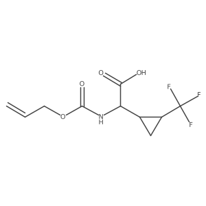 2-{[(Prop-2-en-1-yloxy)carbonyl]amino}-2-[2-(trifluoromethyl)cyclopropyl]acetic acid结构式
