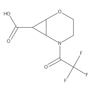 5-(Trifluoroacetyl)-2-oxa-5-azabicyclo[4.1.0]heptane-7-carboxylic acid结构式