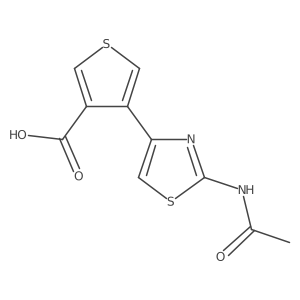 4-(2-Acetamido-1,3-thiazol-4-yl)thiophene-3-carboxylic acid结构式