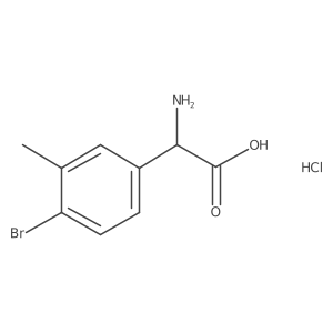 (2R)-2-Amino-2-(4-bromo-3-methylphenyl)acetic acid hydrochloride结构式
