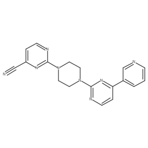 2-{4-[4-(Pyridin-3-yl)pyrimidin-2-yl]piperazin-1-yl}pyrimidine-4-carbonitrile结构式