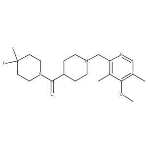 2-{[4-(4,4-Difluoropiperidine-1-carbonyl)piperidin-1-yl]methyl}-4-methoxy-3,5-dimethylpyridine结构式