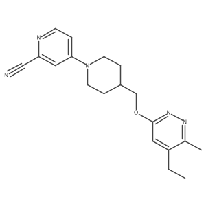 4-(4-{[(5-Ethyl-6-methylpyridazin-3-yl)oxy]methyl}piperidin-1-yl)pyridine-2-carbonitrile Structure