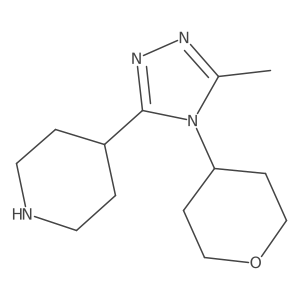 4-[5-methyl-4-(oxan-4-yl)-4H-1,2,4-triazol-3-yl]piperidine结构式