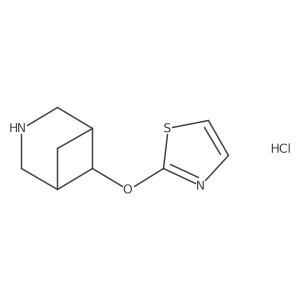 (1R,5S,6r)-6-(1,3-thiazol-2-yloxy)-3-azabicyclo[3.1.1]heptane hydrochloride结构式