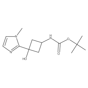 tert-butyl N-[(1s,3s)-3-hydroxy-3-(1-methyl-1H-imidazol-2-yl)cyclobutyl]carbamate结构式