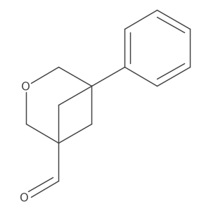 5-Phenyl-3-oxabicyclo[3.1.1]heptane-1-carbaldehyde结构式