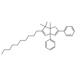 (3aR,6aR)-6a-Chloro-5-decyl-6,6-dimethyl-2,3a-diphenyl-3a,6a-dihydro-6H-furo[3,2-b]pyrrole结构式