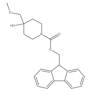 (9H-fluoren-9-yl)methyl 4-hydroxy-4-(methoxymethyl)piperidine-1-carboxylate结构式