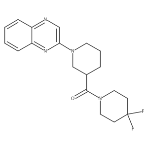 2-[3-(4,4-Difluoropiperidine-1-carbonyl)piperidin-1-yl]quinoxaline结构式