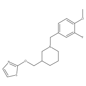 1-[(3-Fluoro-4-methoxyphenyl)methyl]-3-[(1,3-thiazol-2-yloxy)methyl]piperidine Structure