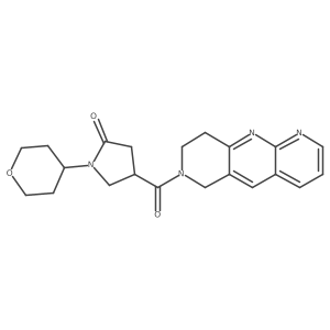 1-(oxan-4-yl)-4-{6H,7H,8H,9H-pyrido[2,3-b]1,6-naphthyridine-7-carbonyl}pyrrolidin-2-one Structure