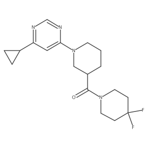 4-Cyclopropyl-6-[3-(4,4-difluoropiperidine-1-carbonyl)piperidin-1-yl]pyrimidine Structure