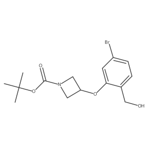 tert-Butyl 3-(5-bromo-2-(hydroxymethyl)phenoxy)azetidine-1-carboxylate结构式