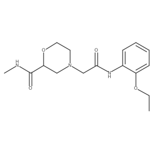 4-{[(2-ethoxyphenyl)carbamoyl]methyl}-N-methylmorpholine-2-carboxamide结构式