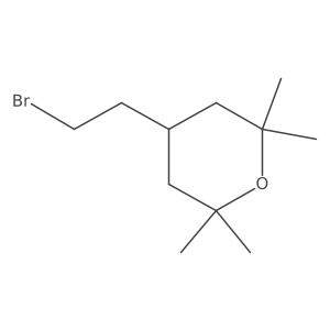 4-(2-Bromoethyl)-2,2,6,6-tetramethyloxane结构式