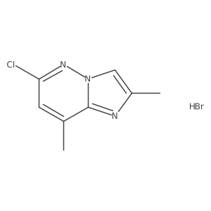 6-Chloro-2,8-dimethylimidazo[1,2-b]pyridazine hydrobromide Structure