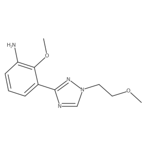 2-methoxy-3-[1-(2-methoxyethyl)-1H-1,2,4-triazol-3-yl]Benzenamine Structure