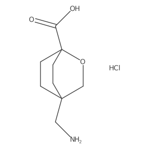 4-(Aminomethyl)-2-oxabicyclo[2.2.2]octane-1-carboxylic acid hydrochloride Structure