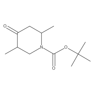 cis-tert-Butyl 2,5-dimethyl-4-oxopiperidine-1-carboxylate结构式