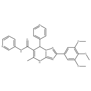 5-methyl-N-(pyridin-3-yl)-7-(pyridin-4-yl)-2-(3,4,5-trimethoxyphenyl)-4,7-dihydro-[1,2,4]triazolo[1,5-a]pyrimidine-6-carboxamide Structure
