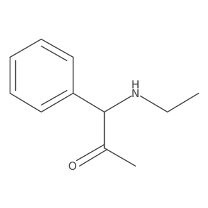 1-(Ethylamino)-1-phenylpropan-2-one结构式