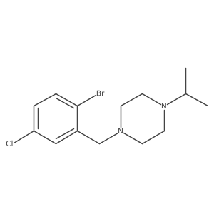 1-[(2-Bromo-5-chlorophenyl)methyl]-4-propan-2-ylpiperazine Structure