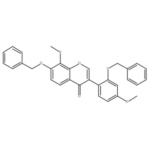 7-(Benzyloxy)-3-(2-(benzyloxy)-4-methoxyphenyl)-8-methoxy-4H-chromen-4-one结构式