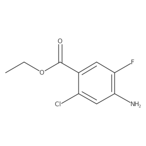 Ethyl 4-amino-2-chloro-5-fluorobenzoate结构式