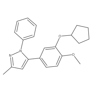 5-(3-cyclopentyloxy-4-methoxyphenyl)-3-methyl-1-phenyl-1H-pyrazole Structure