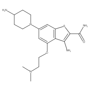 Benzo[b]thiophene-2-carboxamide,3-amino-6-(4-amino-1-piperidinyl)-4-[2-(dimethylamino)ethoxy]-结构式