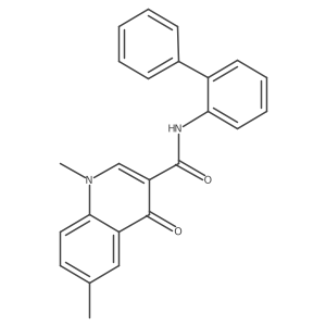 1,6-Dimethyl-4-oxo-n-(2-phenylphenyl)-1h-quinoline-3-carboxamide结构式