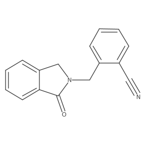 2-(1-Oxo-1,3-dihydro-isoindol-2-ylmethyl)-benzonitrile结构式