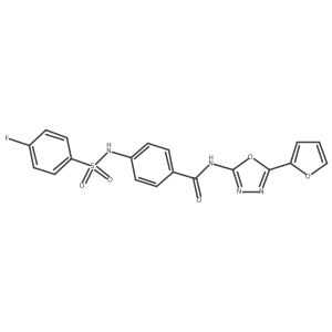 4-(4-fluorobenzenesulfonamido)-N-[5-(furan-2-yl)-1,3,4-oxadiazol-2-yl]benzamide Structure