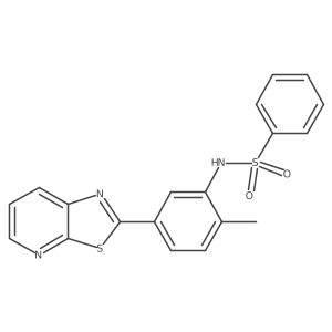 N-(2-methyl-5-(thiazolo[5,4-b]pyridin-2-yl)phenyl)benzenesulfonamide Structure