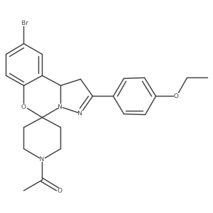 1-(9-Bromo-2-(4-ethoxyphenyl)-1,10b-dihydrospiro[benzo[e]pyrazolo[1,5-c][1,3]oxazine-5,4'-piperidin]-1'-yl)ethanone Structure