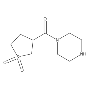 3-(Piperazine-1-carbonyl)-1lambda6-thiolane-1,1-dione Structure