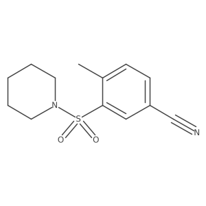 4-Methyl-3-piperidin-1-ylsulfonylbenzonitrile Structure