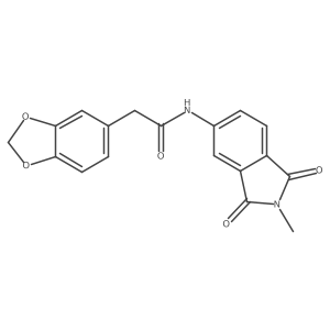 2-(benzo[d][1,3]dioxol-5-yl)-N-(2-methyl-1,3-dioxoisoindolin-5-yl)acetamide结构式