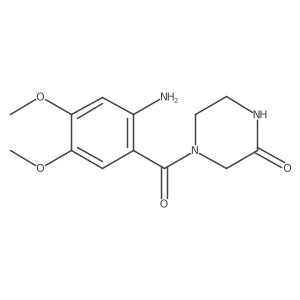 4-(2-Amino-4,5-dimethoxybenzoyl)-2-piperazinone Structure