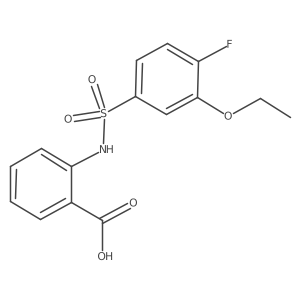2-{[(3-Ethoxy-4-fluorophenyl)sulfonyl]amino}benzoic acid Structure