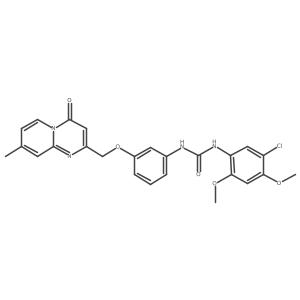3-(5-Chloro-2,4-dimethoxyphenyl)-1-[3-({8-methyl-4-oxo-4H-pyrido[1,2-A]pyrimidin-2-YL}methoxy)phenyl]urea结构式